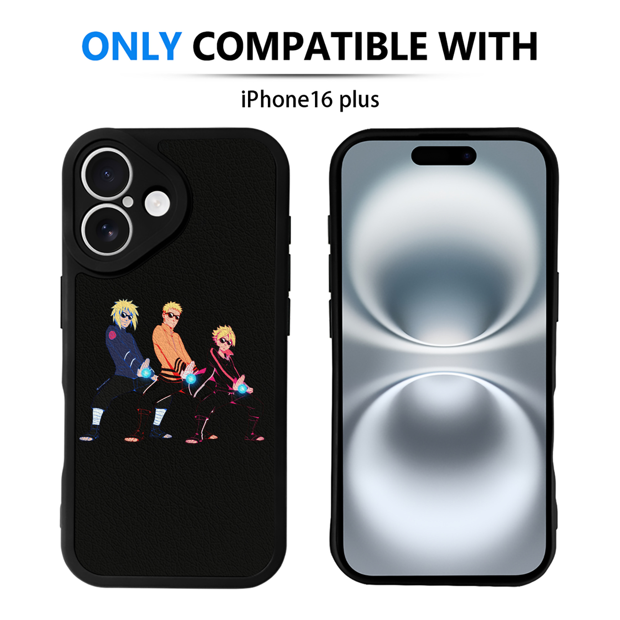 （画像用） NARUTO -ナルト- うずまき ナルト Uzumaki Naruto 【iPhone 16シリーズ対応】シリコンスマホケース（レザー調） 材質：シリコン